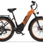 VTT Electrique Lankeleisi MG600 Plus 1000W 26" Fat Bike 40km/h 150km 20Ah - Orange