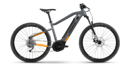 VTT Electrique Semi-Rigide Haibike HardSeven 4 27.5'' 400 Wh Shimano Alivio M3100 9V Gris / Orange Lava 2022
