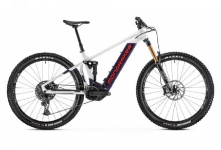 VTT Électrique Tout-Suspendu Mondraker Dusk RR Sram GX Eagle 12V 630 Wh 29'' Blanc Violet Foncé 2022