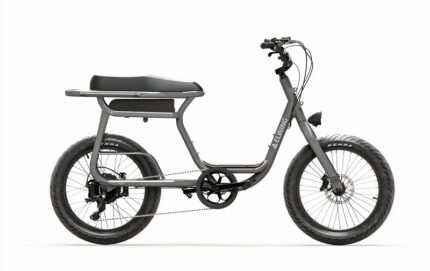 Vélos électriques biplace Elwing Yuvy compact cargo gris